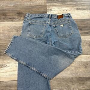 Vintage 90s Guess Blue Mens 35x31 Tapered Leg 2 Button‎ Pascal Denim Jeans USA